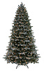 Елка искусств Амурская 213см,700LED,смешан.хвоя,заснеж,1341шт типсов,13ярус,83б.вет,127см нижн.диам.